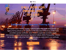 Tablet Screenshot of californiacranetraining.com